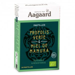 Aagaard Pastilles Propolis Verte & Miel de Manuka - 24 pastilles
