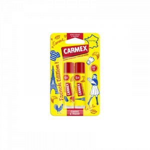 Carmex Baumes à Lèvres Hydratants Classic et Fraise SPF15, 2×4,25g