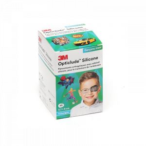 Opticlude Silicone Garçon Midi 5,3cm x 7cm 50 pansements