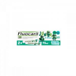 Fluocaril Junior Dentifrice 6-13 Ans Menthe Douce Lot de 2 x 75ml