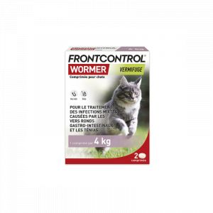 Frontline Frontcontrol Wormer Vermifuge Pour Chat 1 Comprim&eacute; par 4kg x2