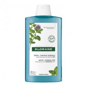 Klorane shampoing à la menthe aquatique bio détox 400ml