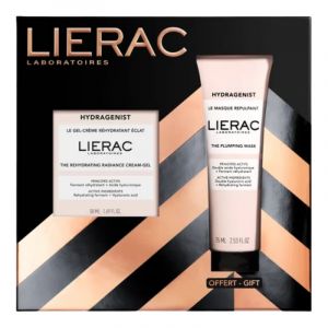 Lierac Coffret Hydragenist Gel Cr&egrave;me R&eacute;hydratant Eclat 50 ml + Masque Repulpant 75 ml