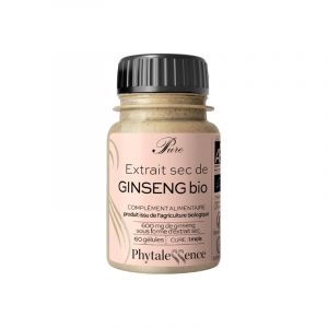 Phytalessence Pure extrait sec ginseng bio 60 gélules