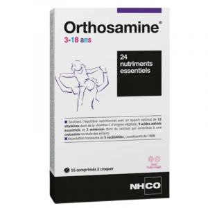 NHCO Orthosamine 3-18 Ans 16 comprim&eacute;s &agrave; croquer