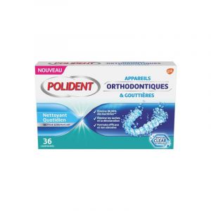 Polident nettoyant appareils orthodontiques & gouttières 36 comprimés