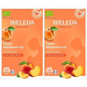 Weleda Tisane Allaitement bio Pêche Abricot 2x20 sachets