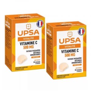 UPSA Vitamine C 500mg sans sucres - 2 x 30 comprim&eacute;s &agrave; croquer