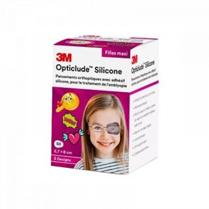 3M Opticlude silicone Bo&icirc;te de 50 pansements orthoptiques design girl