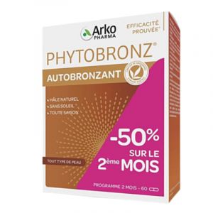 Arkopharma Phytobronz&reg; Autobronzant 60 G&eacute;lules 50% sur le 2&egrave;me mois