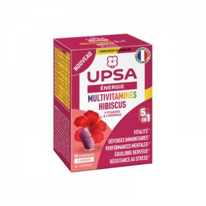 UPSA &Eacute;nergie Multivitamines Hibiscus 5 en 1 - 30 comprim&eacute;s