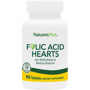 Natures Plus Folic Acid Hearts 90 comprim&eacute;s