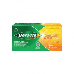 Berocca Immunité Flash goût orange 30 comprimés effervescents
