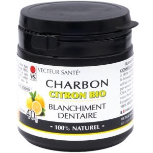 Vecteur Sant&eacute; charbon dentaire citron 40g