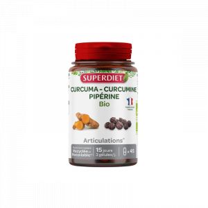 Superdiet Curcuma Curcumine Pip&eacute;rine 45 g&eacute;lules