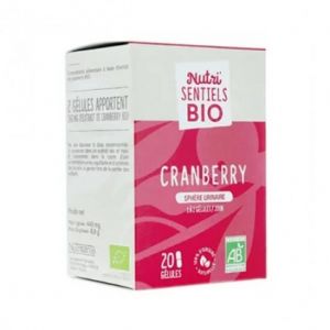 Nutrisant&eacute; nutri'sentiels cranberry bio 20 g&eacute;lules