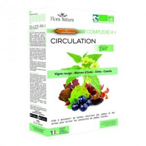 Flora Natura complexe 4+ circulation bio 20 ampoules