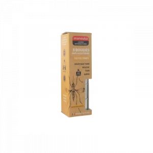 Manouka 5 Bougies Anti-Moustiques Toutes Zones Parfum Vanille/Monoï