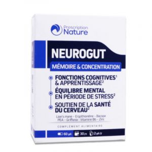 PRESCRIPTION NATURE Neurogot memoire & concentration 60 gelules