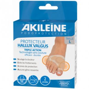 Akileine Protecteur hallux valgus triple action taille L 2 unités