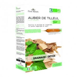 Flora Natura aubier de tilleul drainage & d&eacute;tox bio 20 ampoules 15ml