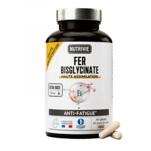 Nutrivie &ndash; Fer Bisglycinate 14 mg 60 g&eacute;lules