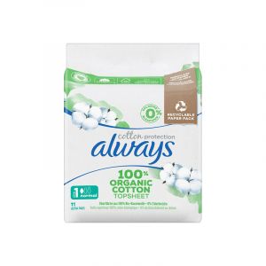 Always Cotton Protection taille 1 normal 11 serviettes hygi&eacute;niques