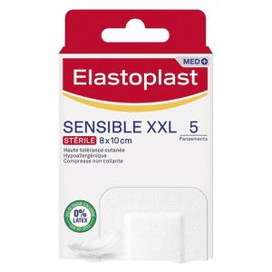 Elastoplast Sensible XXL 5 Pansements st&eacute;riles 8x10cm