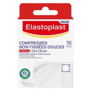 Elastoplast Compresses Non-tiss&eacute;es douces 7,5 cm x 7,5 cm 10 pi&egrave;ces