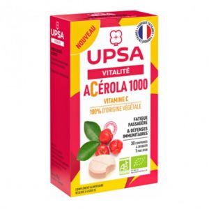 UPSA Vitalit&eacute; Ac&eacute;rola 1000 Bio 30 comprim&eacute;s &agrave; croquer