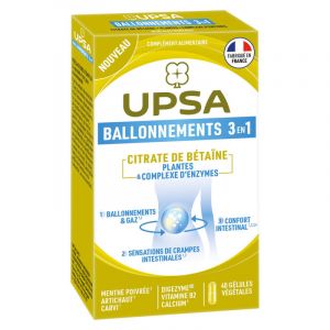 Upsa Ballonnements 3en1 40 g&eacute;lules