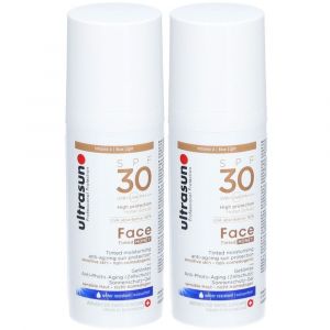 Ultrasun Cr&egrave;me solaire anti-&acirc;ge pour le visage teint&eacute;e miel SPF 30