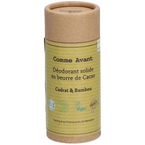 Comme Avant D&eacute;odorant solide au beurre de cacao - C&eacute;drat & Bambou