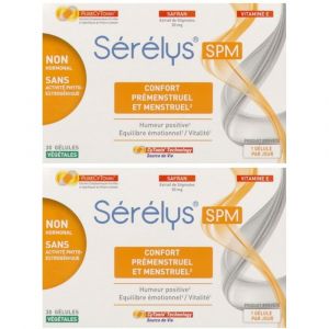 S&eacute;r&eacute;lys SPM Confort, G&eacute;lule, compl&eacute;ment alimentaire pour le confort pr&eacute;menstruel et menstruel
