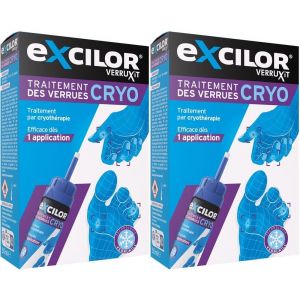 Excilor - Verruxit - Cryo Traitement des verrues - Cryoth&eacute;rapie gelant la verrue jusqu'&agrave; la racine - Mains et pieds - 50 ml