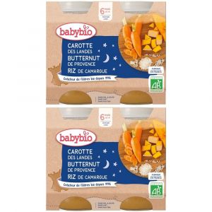 Babybio Carotte DES Landes Courge Butternut & RIZ DE Camargue d&egrave;s 6 mois