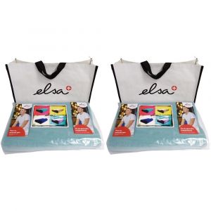 Elsa Coussin pour la nuque 50 x 11 cm Taie velours Bleu Clair