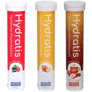 Hydratis Pastilles Hydratation Electrolytes Fruits des Bois + Pêche + Pomme Cannelle