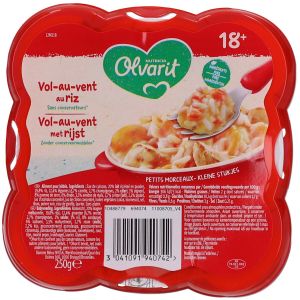 Olvarit | Assiette Repas| B&eacute;b&eacute; D&egrave;s 18 Mois | Vol au Vent au Riz