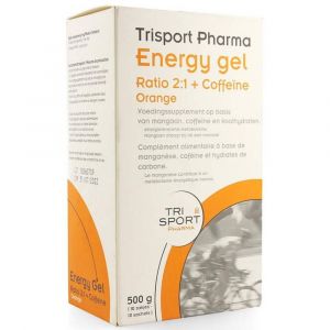 Trisport Pharma Energy Gel Rapport 2:1 + Caf&eacute;ine et orange