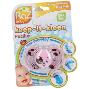 RaZ Baby&reg; Keep-It-Kleen&reg; Pacifier Sucette Pink Puppy (Couleur non s&eacute;lectionnable)