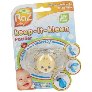 RaZ Baby® Keep-It-Kleen® Pacifier Sucette  Bobby Bear (Couleur non sélectionnable)