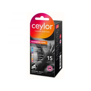 Ceylor Rainbow Love Assortiment de 15 préservatifs