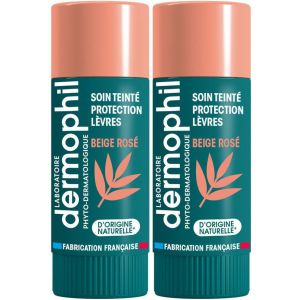 Dermophil Stick L&egrave;vres Soin Teint&eacute; Beige Rose
