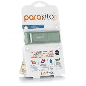 Parakito Bracelet Anti-Moustique Rechargeable Adultes Kaki