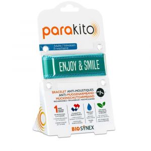 Parakito Bracelet anti-moustique rechargeable Adultes Enjoy & Smile Blau