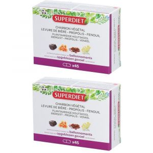 Superdiet Charbon v&eacute;g&eacute;tal - Levure de bi&egrave;re - Propolis - Fenouil
