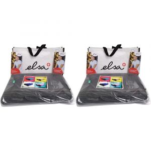 Elsa Oreiller Biseau Sp&eacute;cial 37x37x8/1cm Avec Anti-Glisse Noir