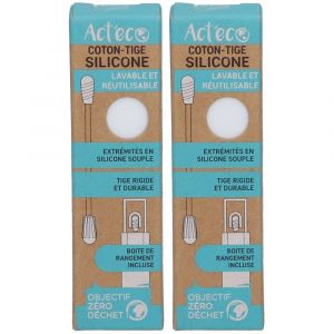 Act'eco Coton-Tige Réutilisable Silicone Blanc