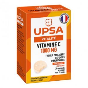 Upsa vitalité vitamine c 1000 mg 20 comprimés à croquer